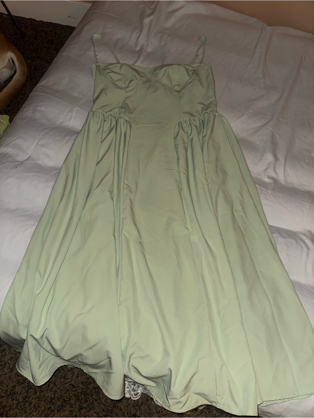 Women's Sleeveless Mint Green A-Line Dress
